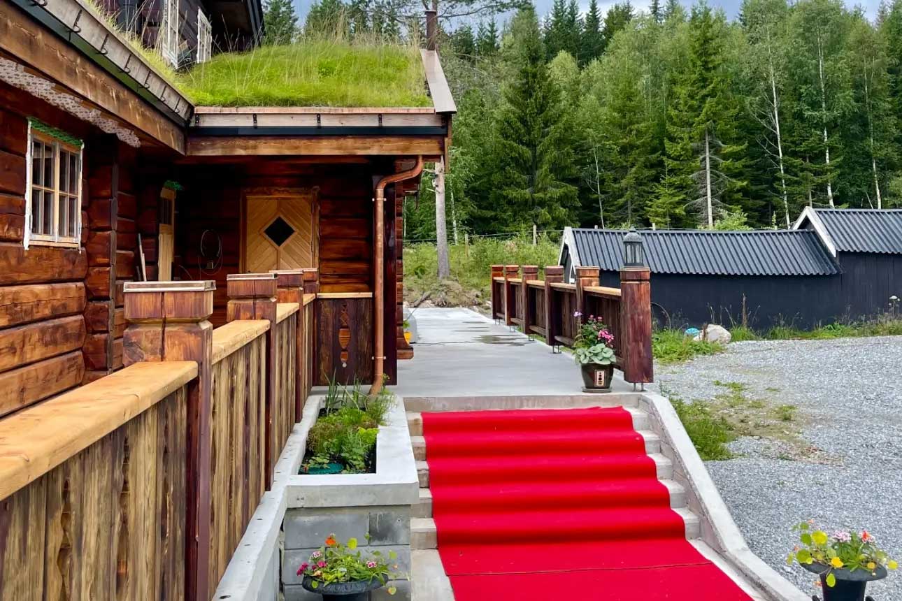 rod loper inngang eidsvollhytta stor hytte til leie